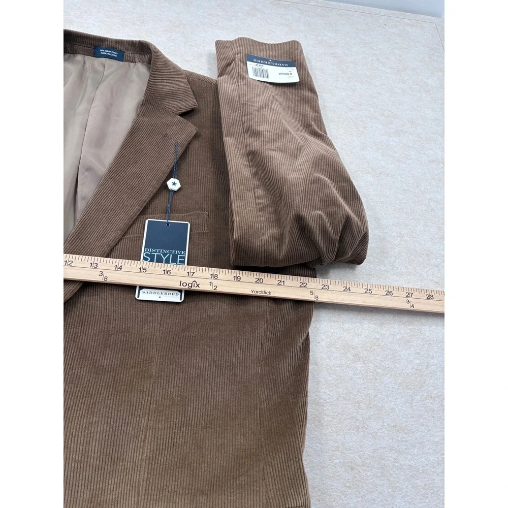 Mens 42 Regular Tan Corduroy Sportcoat Blazer Classic Fit 2-Button NWT Preppy